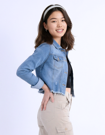 Jaqueta Jeans Cropped