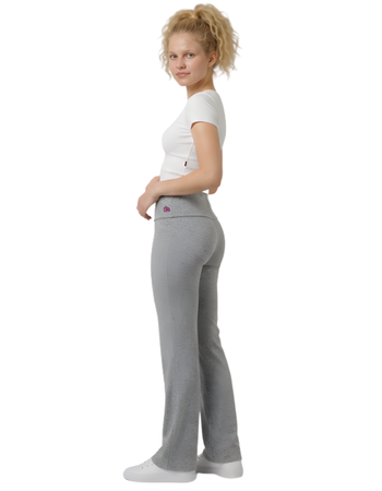 Calça de Ribana cós dobrado