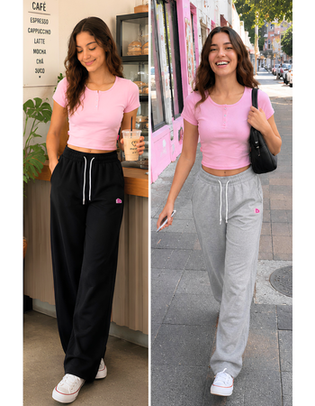 calça pantalona moletinho