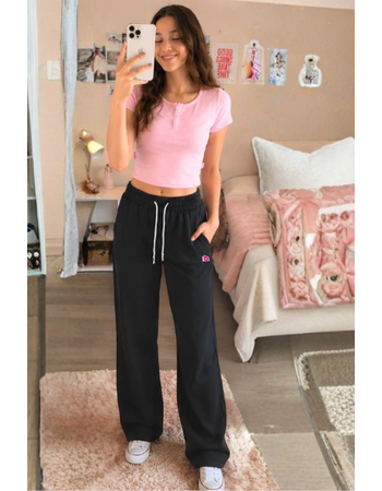 calça pantalona moletinho