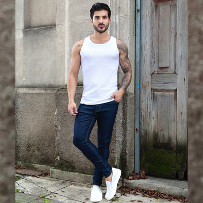 Calça Cropped Masculina Jeans - 2397