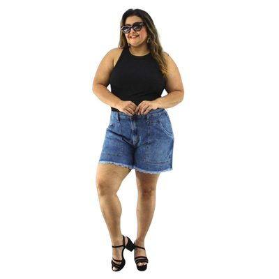Shorts Feminino Plus Size Jeans - 2474