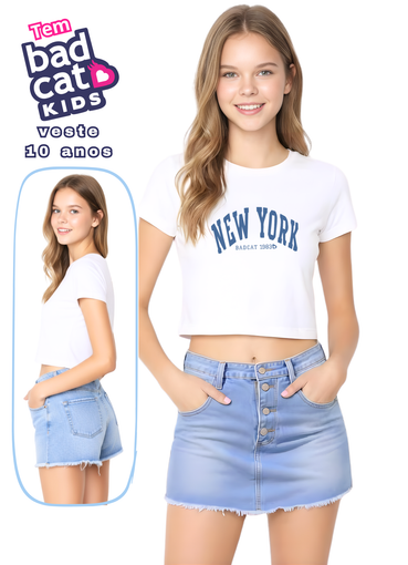 *Short Saia Jeans-R$89,00