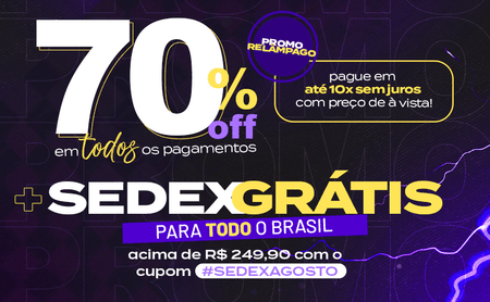 70% OFF + Sedex R$ 249