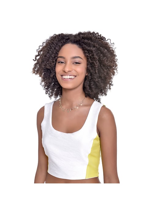 Top Teen Amofany Viscose Com Recortes