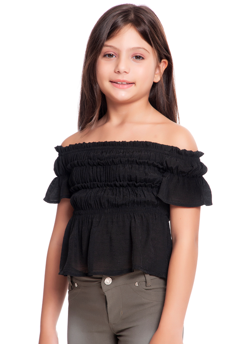 Blusa Cigana Kids Com Camadas No Busto.