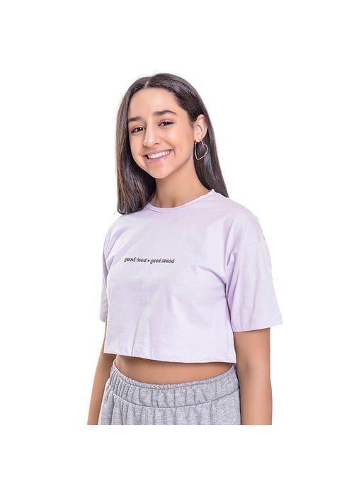 Cropped Teen Com Estampa