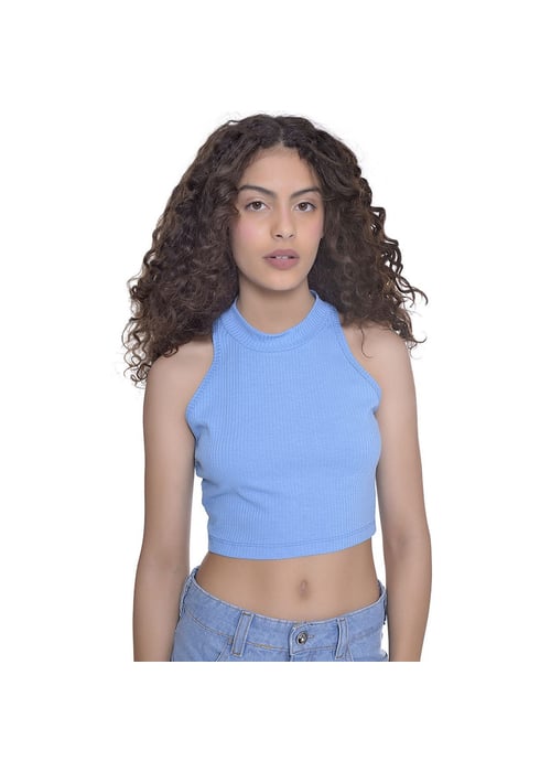 Cropped Teen Amofany Nadador Em Malha Canelada