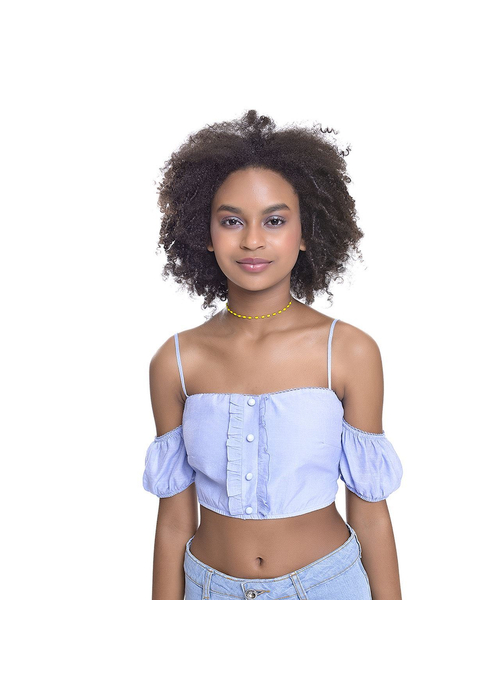 Cropped Juvenil Feminino Amofany Ciganinha Em Viscose