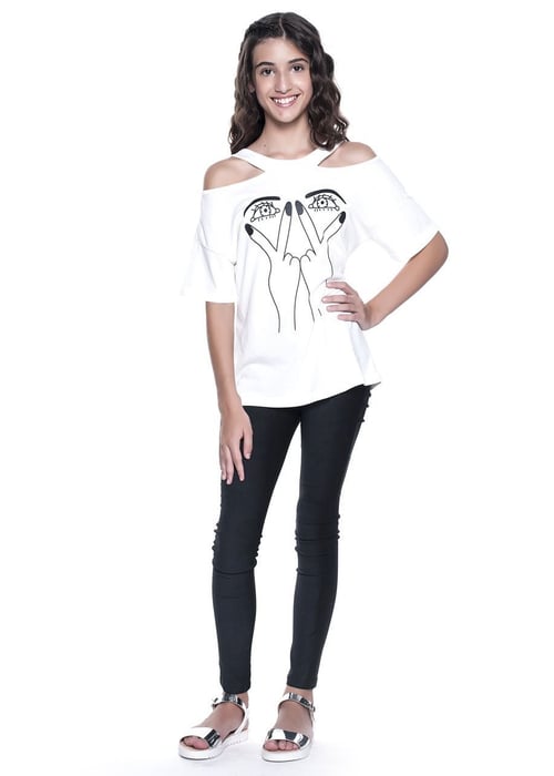 Blusa Feminina Teen Com Estampa Amofany