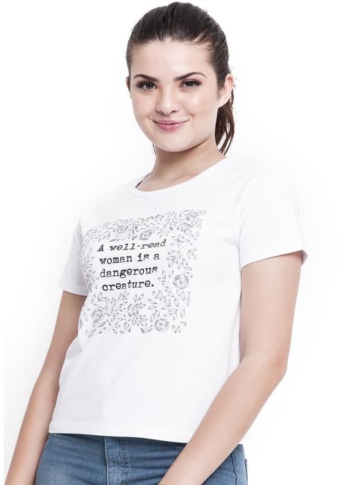 Blusa Teen Feminina Com Estampa A Well Read Amofany