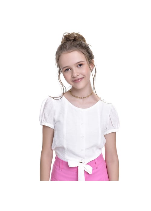 Blusa Infantil Feminina Gola Alta Com Estampa 96 Amofany