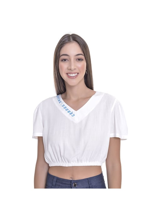 Cropped Teen Amofany Em Viscose Inspire Change