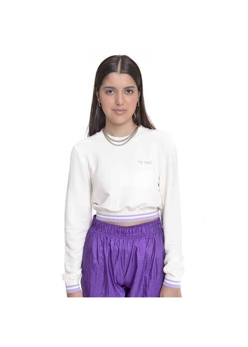 Cropped Juvenil Feminino Amofany Em Moletom Bordado Vibe Check