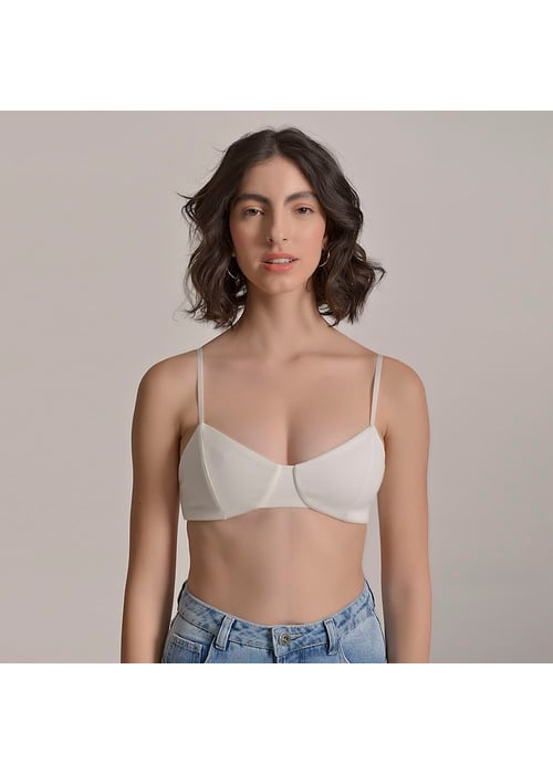 Top Bra De Ribana Feminino Amofany Com Fechamento 