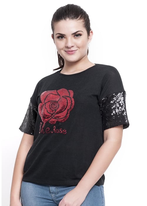 Blusa Amofany Teen Com Aplique