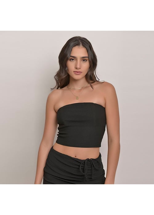 Blusa Tomara Que Caia Malha Texturizada 