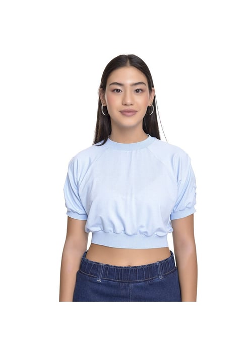 Cropped Teen Amofany Em Moletom Manga Bufante