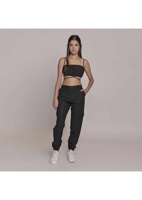 Calça Jogger Juvenil Feminino Amofany Em Linho Sustentável