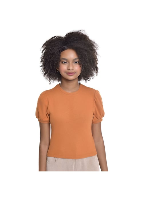 Blusa Juvenil Feminino Amofany Com Manga Bufante