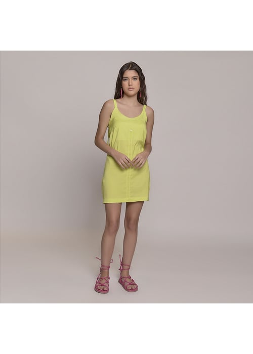 Vestido Juvenil Amofany Com Botões E Estampa