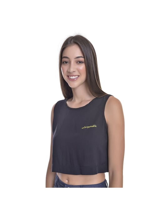 Cropped Teen Amofany Alongado Em Viscose Unforgettable