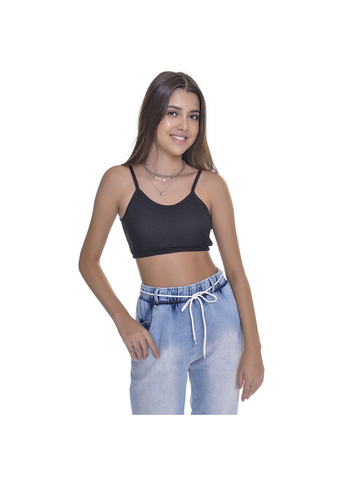 Top Teen Amofany Modelo Justo Em Tricô