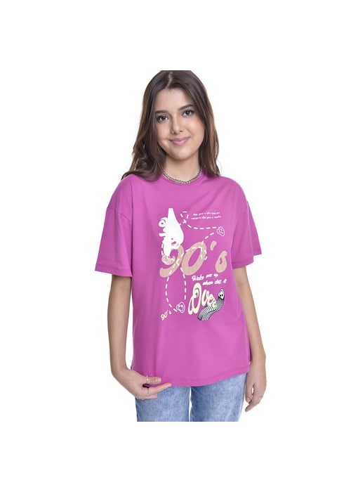 Camiseta Oversized Juvenil Feminino Amofany When Class Is Over