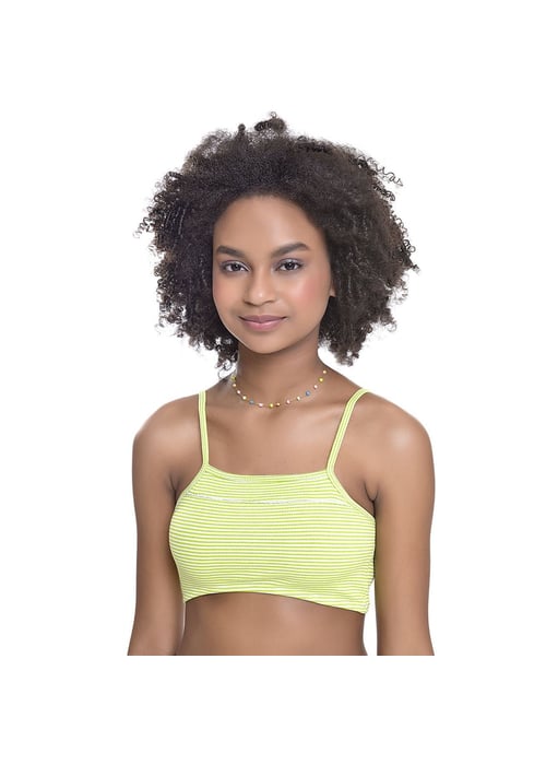 Cropped Listrado Juvenil Feminino Amofany Em Malha Canelada