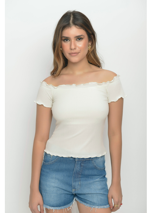 Blusa De Malha Ombro á Ombro