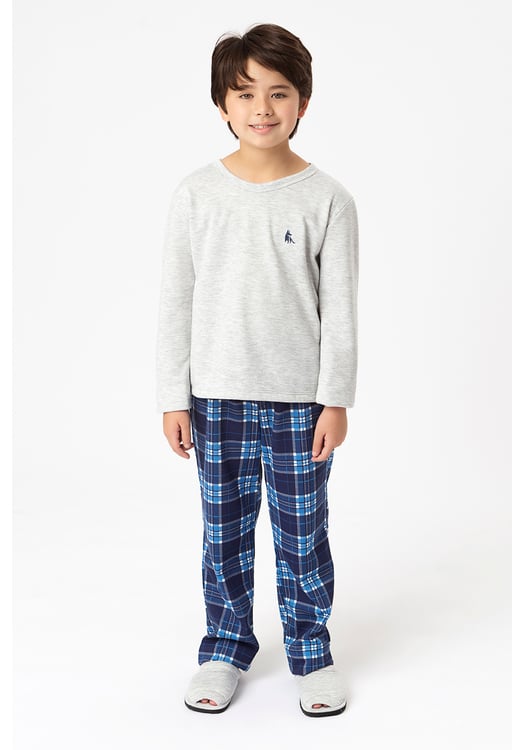 Pijama Infantil Xadrez Flanelado