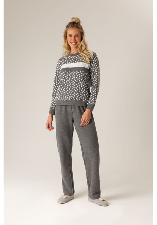 Pijama Feminino Matelasse Estrela 
