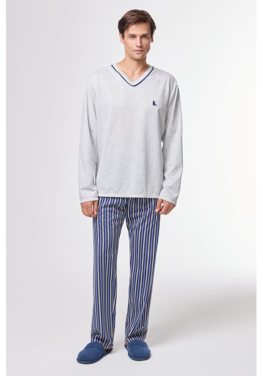 Pijama Masculino Moletinho Listrado