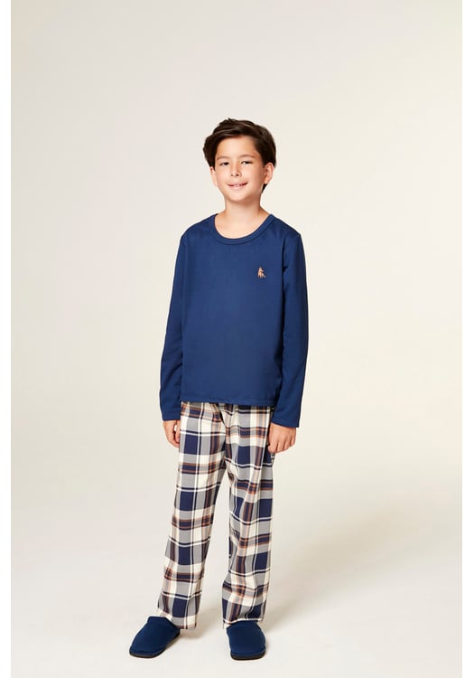 Pijama Infantil Moletinho Xadrez