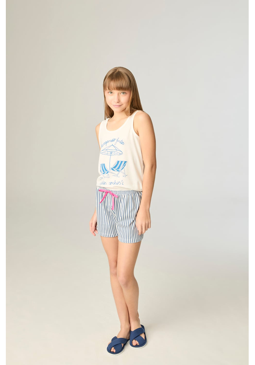 Pijama Infantil Feminino 100% Algodão Família