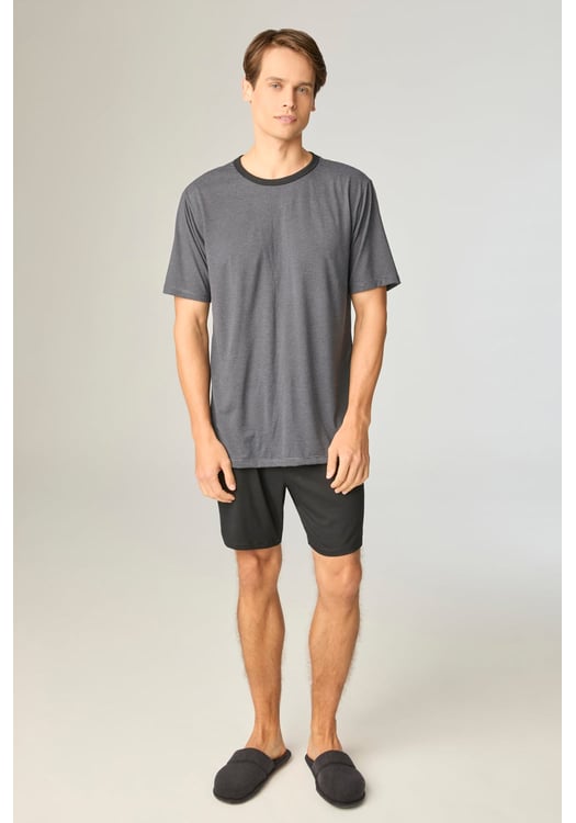 Pijama Masculino Blusa Modal Com Short