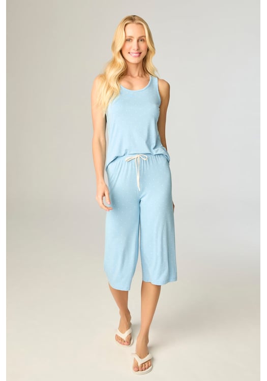 Pijama Feminino Regata Pescador Poá Viscolycra