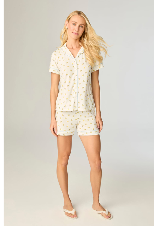 Pijama Feminino Americano Aberto Frutas
