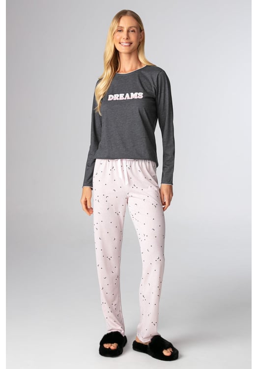 Pijama Feminino Longo Malha Pv Dreams