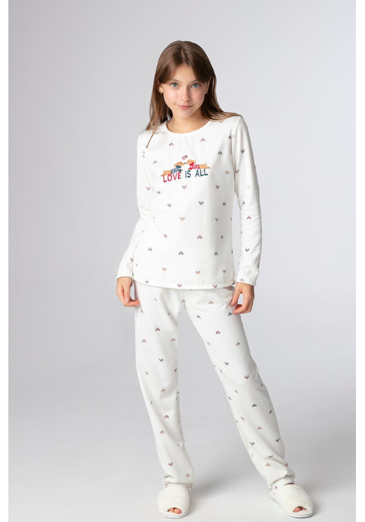 Pijama Infatil Feminino Capivara Coração