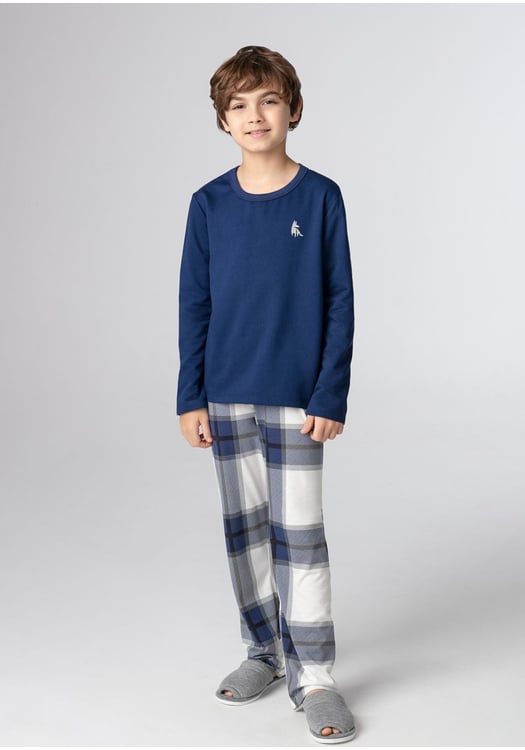 Pijama Infantil Masculino Moletinho Flanelado