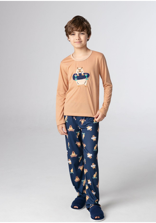 Pijama Infantil Masculino Capivara Skate