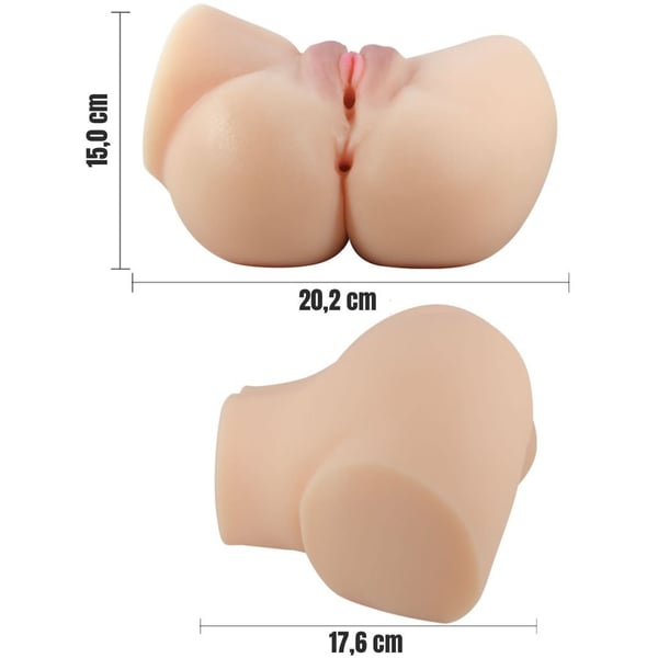 Masturbador Emilia Com Vagina Ânus E Cápsula Vibratória Crazy Lion 2