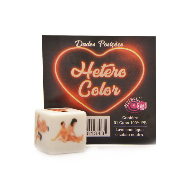 DADO POSIÇÕES HETERO COLORIDO DIVERSÃO AO CUBO