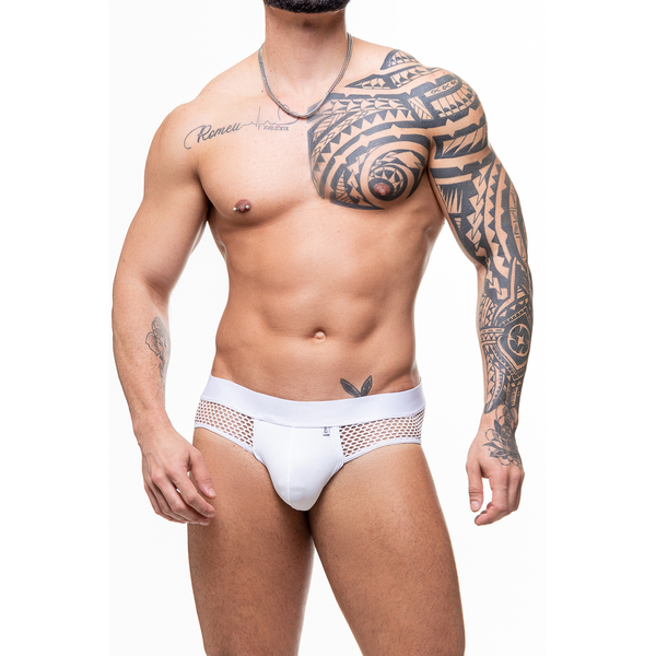 CUECA SUPLEX BRANCO EM ARRASTAO ABERTO ATRAS SD CLOTHING
