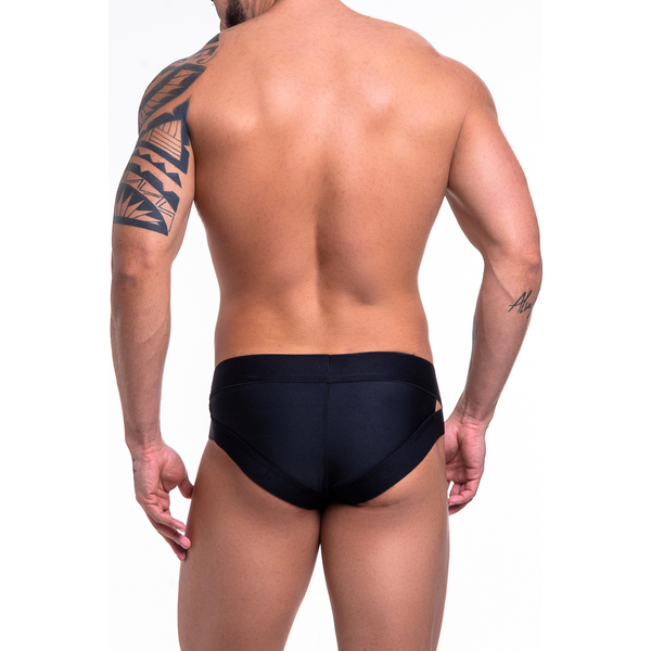 CUECA SUNGA GREGA EM SUPLEX ELASTICO LISO PRETA SD CLOTHING