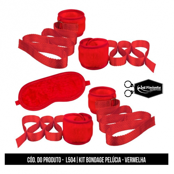 KIT BONDAGE EM PELÚCIA LA PIMIENTA