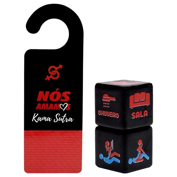 KIT AVISO DE PORTA KAMASUTRA COM DADOS DIVERSÃO AO CUBO