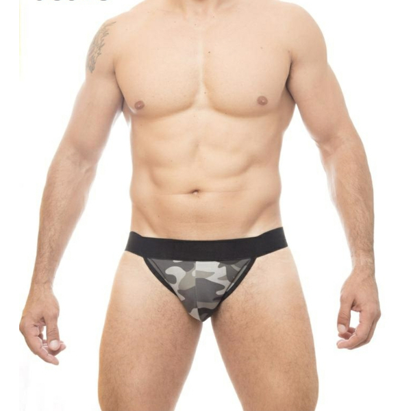 JOCKSTRAPP SUPLEX CAMUFLADA CINZA SD CLOTHING