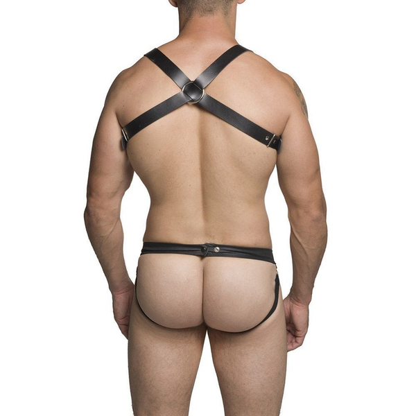JOCKSTRAPP COURO DETALHE ABERTO C/ ARGOLAS LATERAIS SD CLOTHING